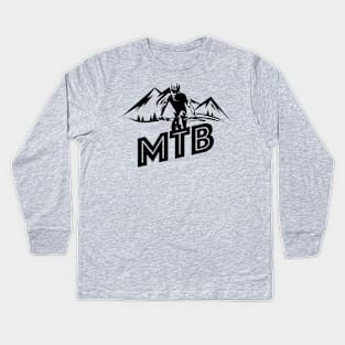 Mountain Biking Kids Long Sleeve T-Shirt